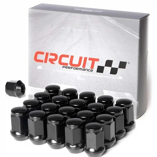 Circuit Performance Black Closed End Bulge Acorn Lug Nuts